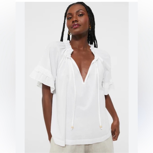 Tuckernuck Blanc Cassis Popover Tunic in White Size 3XL - Picture 1 of 7